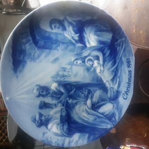 Vintage 1981 kaiser Adoration by the three kings Collectable Plate